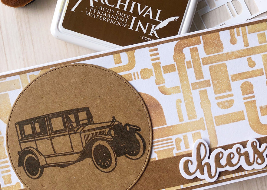 Vintage Car Card Tanya Heritage Paper Rose Studio