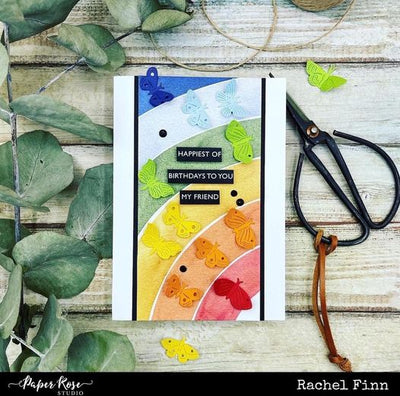 Rainbow & Butterflies Card - Rachel Finn