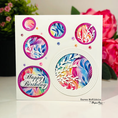 Rainbow Circle Card - Karen McKibbin