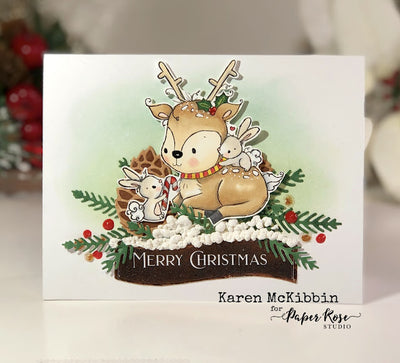 Sweet Reindeer Card - Karen McKibbin