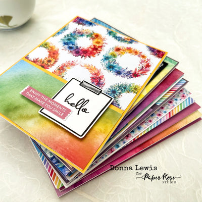 Rainbow Twirl Cards - Donna Lewis