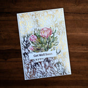 Blooming Proteas - Rose Gold Foil 12x12 Paper Collection 30723 - Paper Rose Studio