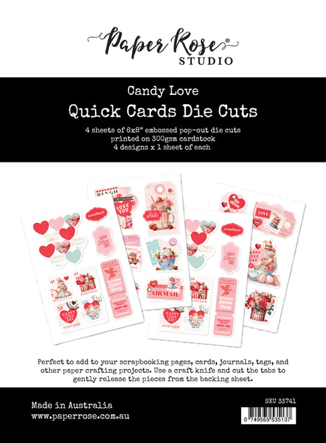 Candy Love 6x8" Quick Cards Die Cuts 33741 – Paper Rose Studio