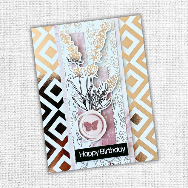 Lavender & Roses - Rose Gold Foil Die Cuts 32268 – Paper Rose Studio