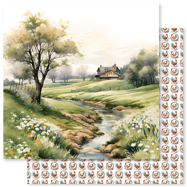 Farmhouse Friends Backgrounds B 12x12 Paper (12pc Bulk Pack) 32007 - Paper Rose Studio