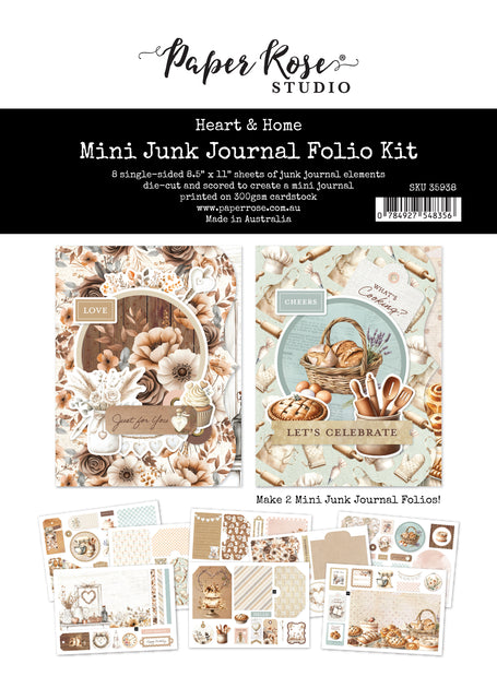 Heart & Home 8.5x11" Mini Junk Journal Folio Kit 35938 – Paper Rose Studio