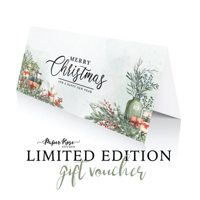 Physical Gift Voucher - Christmas - Paper Rose Studio