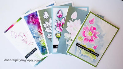Lotus Bloom Cards - Donna Lewis