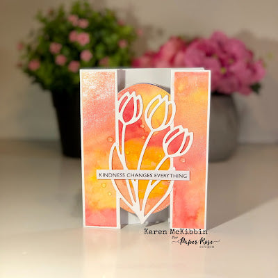 Tulip Trifold Card - Karen McKibbin