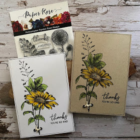 Sketchy Floral Thanks Card - Melissa Goodman