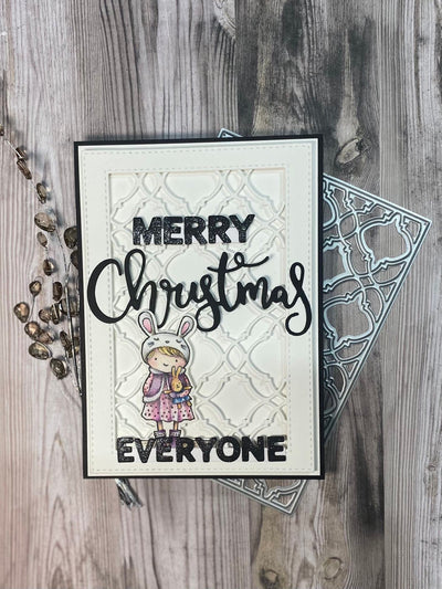 Little Bunny Girl Christmas Card - Amanda Herring