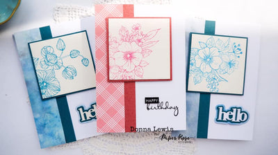 Simple Monochromatic Cards - Donna Lewis