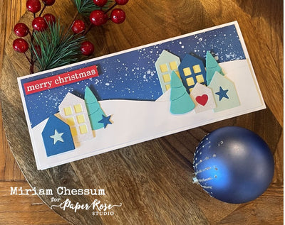 Merry Christmas Slimline Card - Miriam Chessum