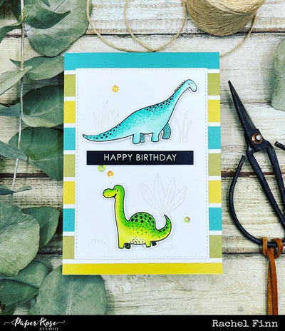 Happy Birthday Dinosaur Card - Rachel Finn