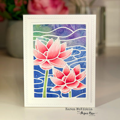 Mosaic Lotus Card - Karen McKibbin