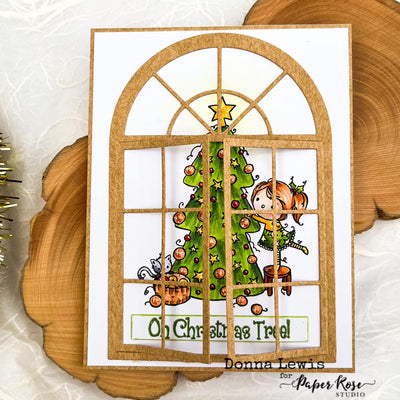 O Christmas Tree Stamp Set Card - Donna Lewis