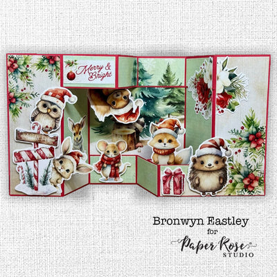 Woodland Christmas Double Z-Fold Card - Bronwyn Eastley