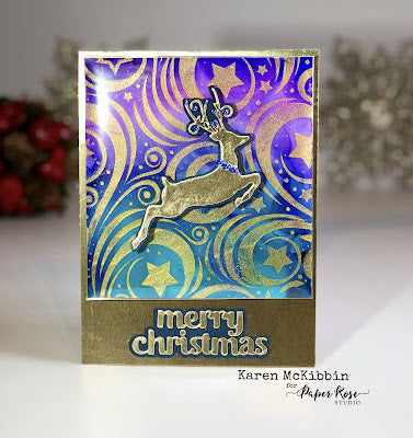 Dancing Reindeer Card - Karen McKibbin