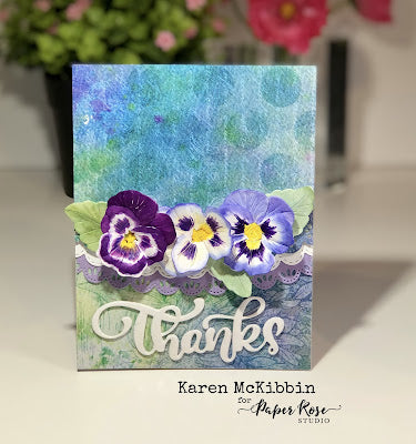 Pansy Thank You Card - Karen McKibbin