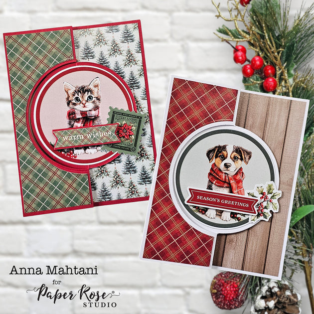 Christmas Tree Farm Fancy Fold Cards - Anna Mahtani – Paper Rose Studio
