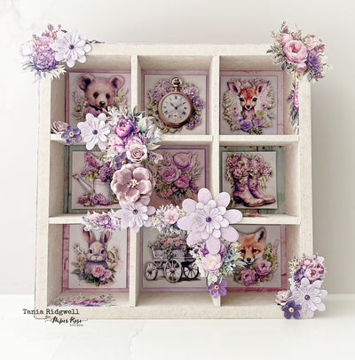 Lavender & Roses Shadow Box - Tania Ridgwell