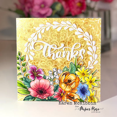 Floral Thank You Card - Karen McKibbin