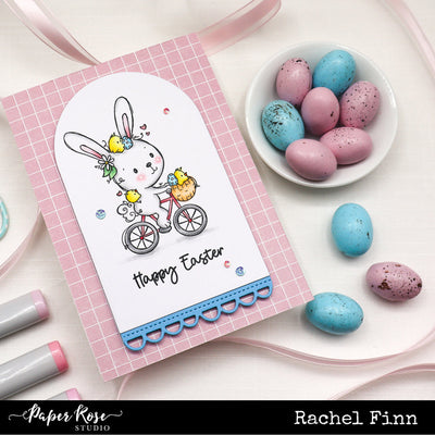 Bunny's Bike Easter Card - Rachel Finn