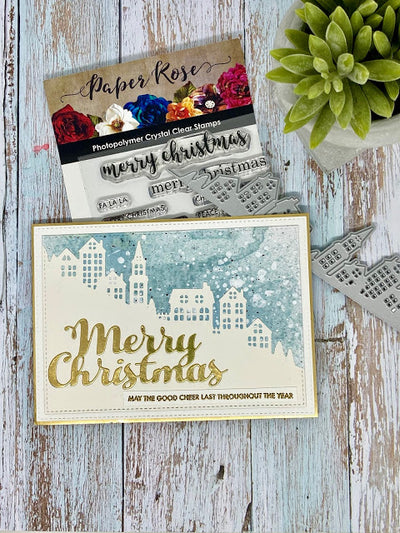 Little Houses On A Hill Christmas Card - Mandy Herring