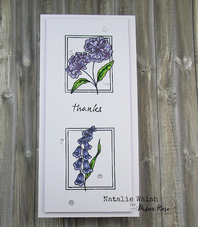 Floral Frame Slimline Card - Natalie Walsh