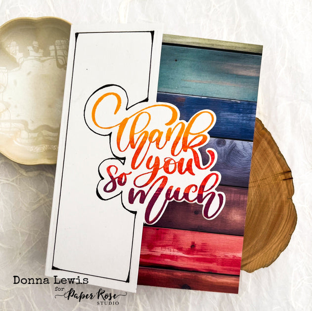 Thank You Stacked Sentiments Card - Donna Lewis – Paper Rose Studio