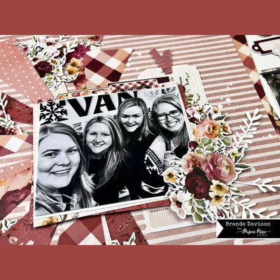 Vintage Rose Scrapbook Layout - Brande Davison