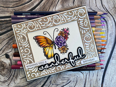 Georgia Floral Butterfly Card - Amanda Herring