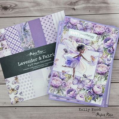 Lavender & Fairies Series of 12 Cards - Kelly Wood!