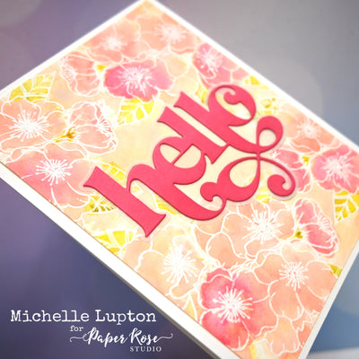 Hello Blossom Bouquet Card - Michelle Lupton