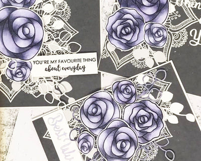 Roses in Grey & Violet Shades - Mandy Herring