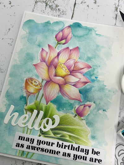 Lotus Bouquet Card - Mandy Herring