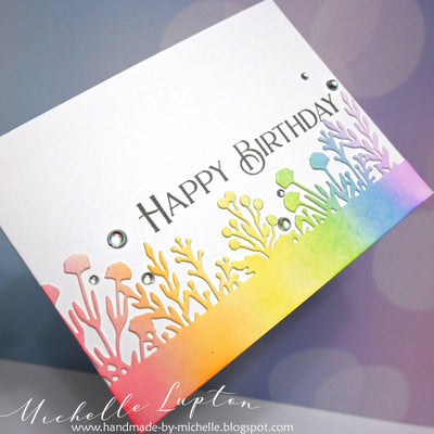Rainbow Border Birthday Card - Michelle Lupton