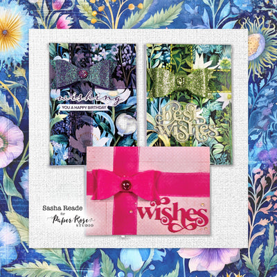 Botanical Blooms/Faux Bows Cards - Sasha Reade