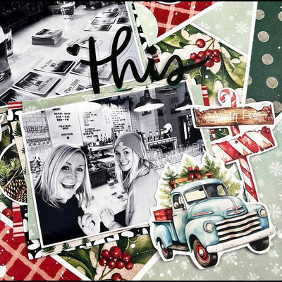 Woodland Christmas Scrapbook Layout - Brande Davison