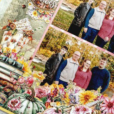 Cozy Fall Scrapbook Layout - Sara Scraps