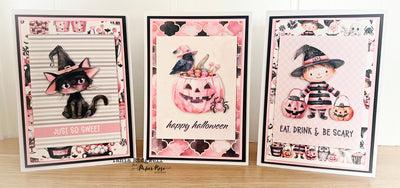 Pink Halloween Cards - Tania Ridgwell