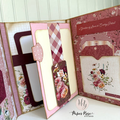 VIntage Rose Tri-fold Folio/Photo Album - DJ Baker