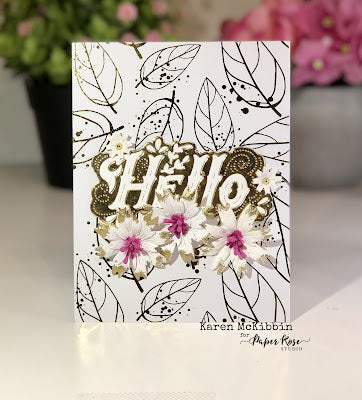 Metallic Hello Card - Karen McKibbin