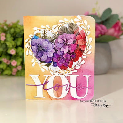 Flowery Heart Card - Karen McKibbin