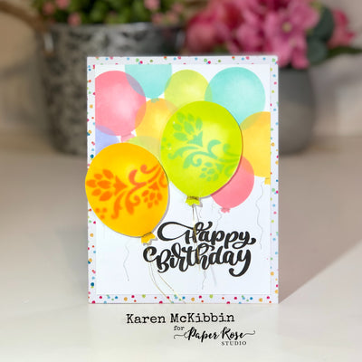 Balloon Birthday Card - Karen McKibbin