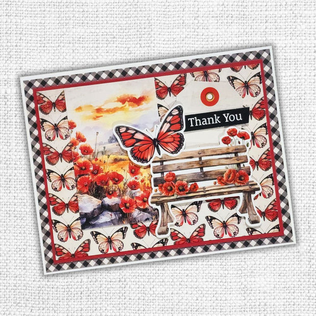 Papercuts Cardmaking Kit - May 2025 Poppy Garden 34686