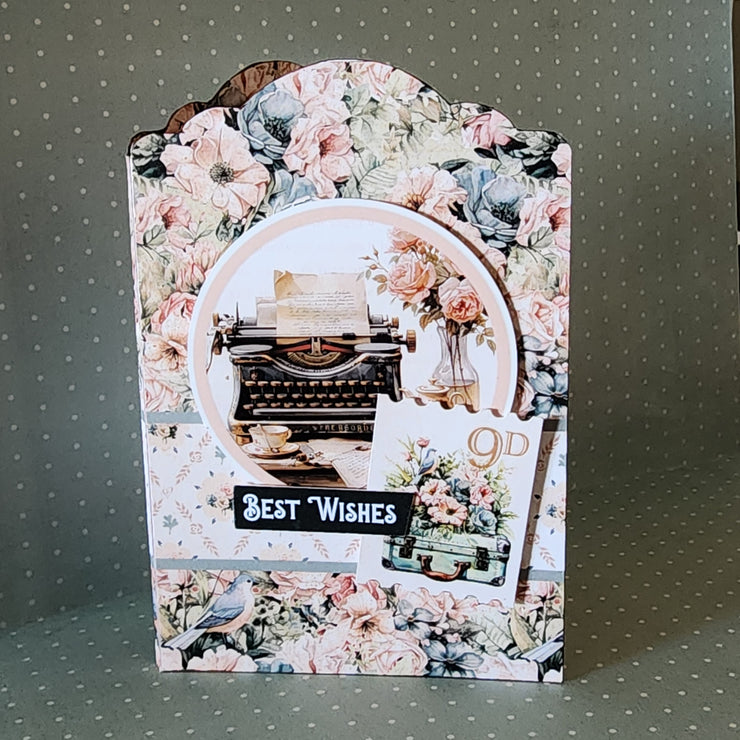 Card Folio #1  - 4x6" Scalloped Card Bases with Tags & Pockets - 6 pieces 34614 - Paper Rose Studio