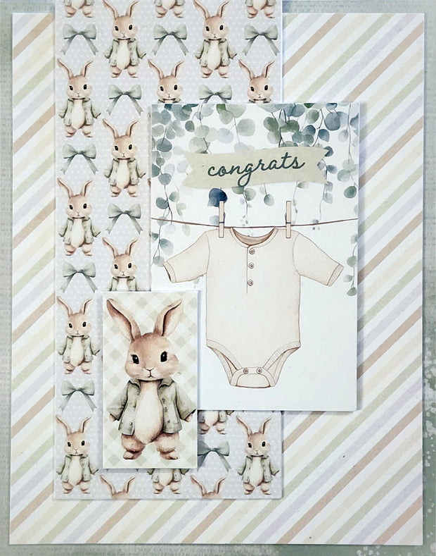 Papercuts Cardmaking Kit - Boho Baby 35095 - Includes 4x6" Clear Stamp & Die Set