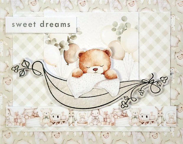 Papercuts Cardmaking Kit - Boho Baby 35095 - Includes 4x6" Clear Stamp & Die Set