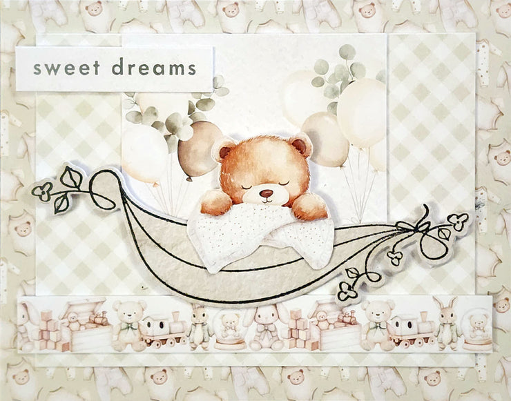 Papercuts Cardmaking Kit - Boho Baby 35095 - Includes 4x6" Clear Stamp & Die Set